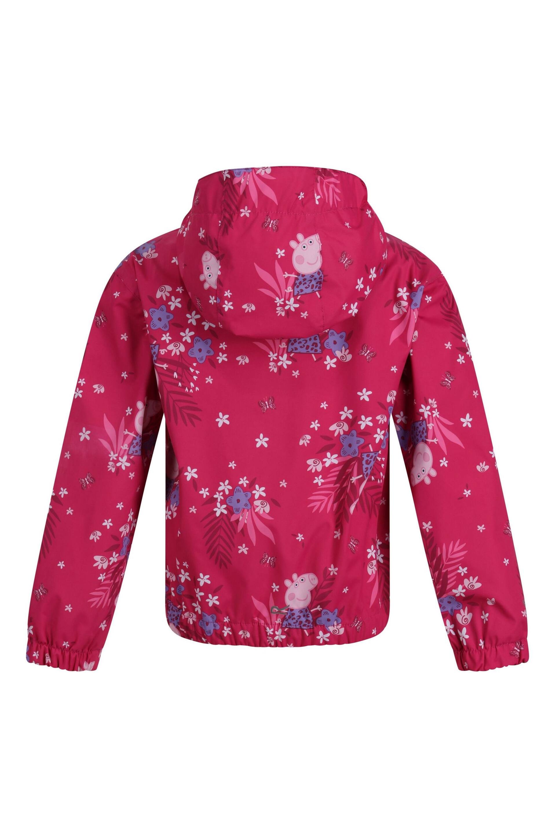 Regatta Salmon Pink Peppa Pig Muddy Puddle Waterproof Jacket - Image 3 of 4