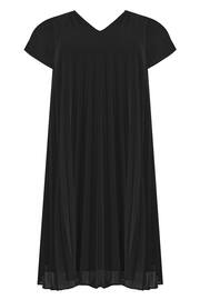 Live Unlimited Curve Black Chiffon Pleated Black Midi Dress - Image 5 of 5