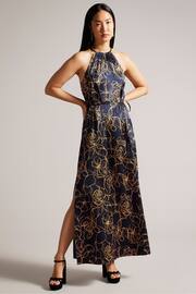 Ted Baker Blue Roxiell Halterneck Maxi Dress - Image 1 of 5