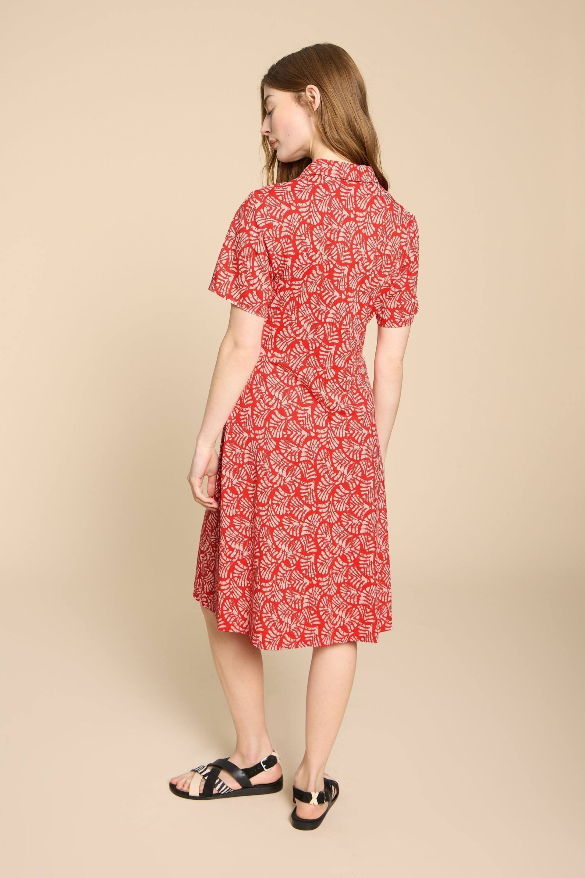 White Stuff Red Ria Jersey Shirt Dress - Image 2 of 7