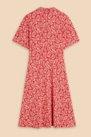 White Stuff Red Ria Jersey Shirt Dress - Image 6 of 7