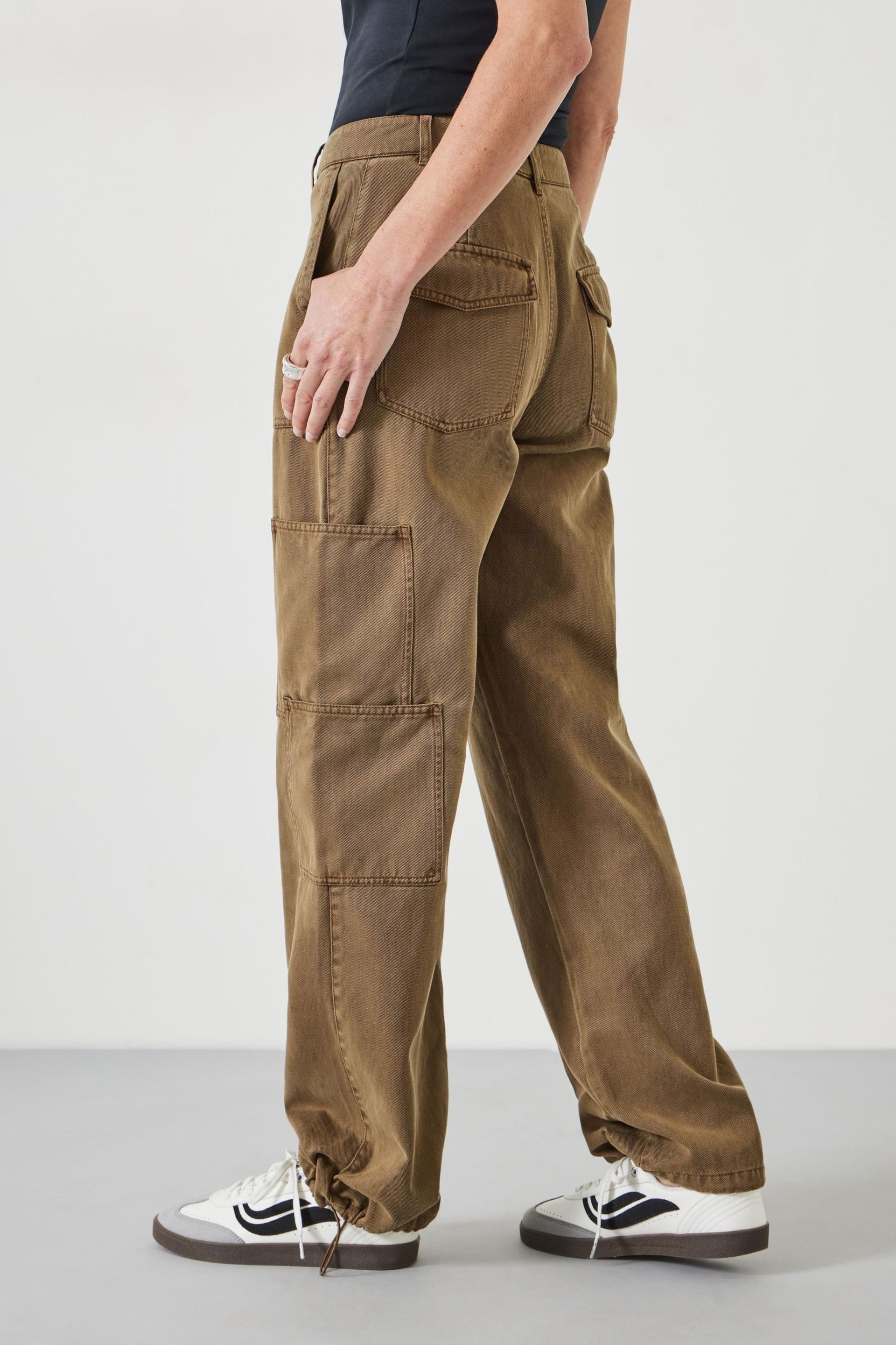Hush Green Beatrice Soft Utility Trousers - Image 5 of 6
