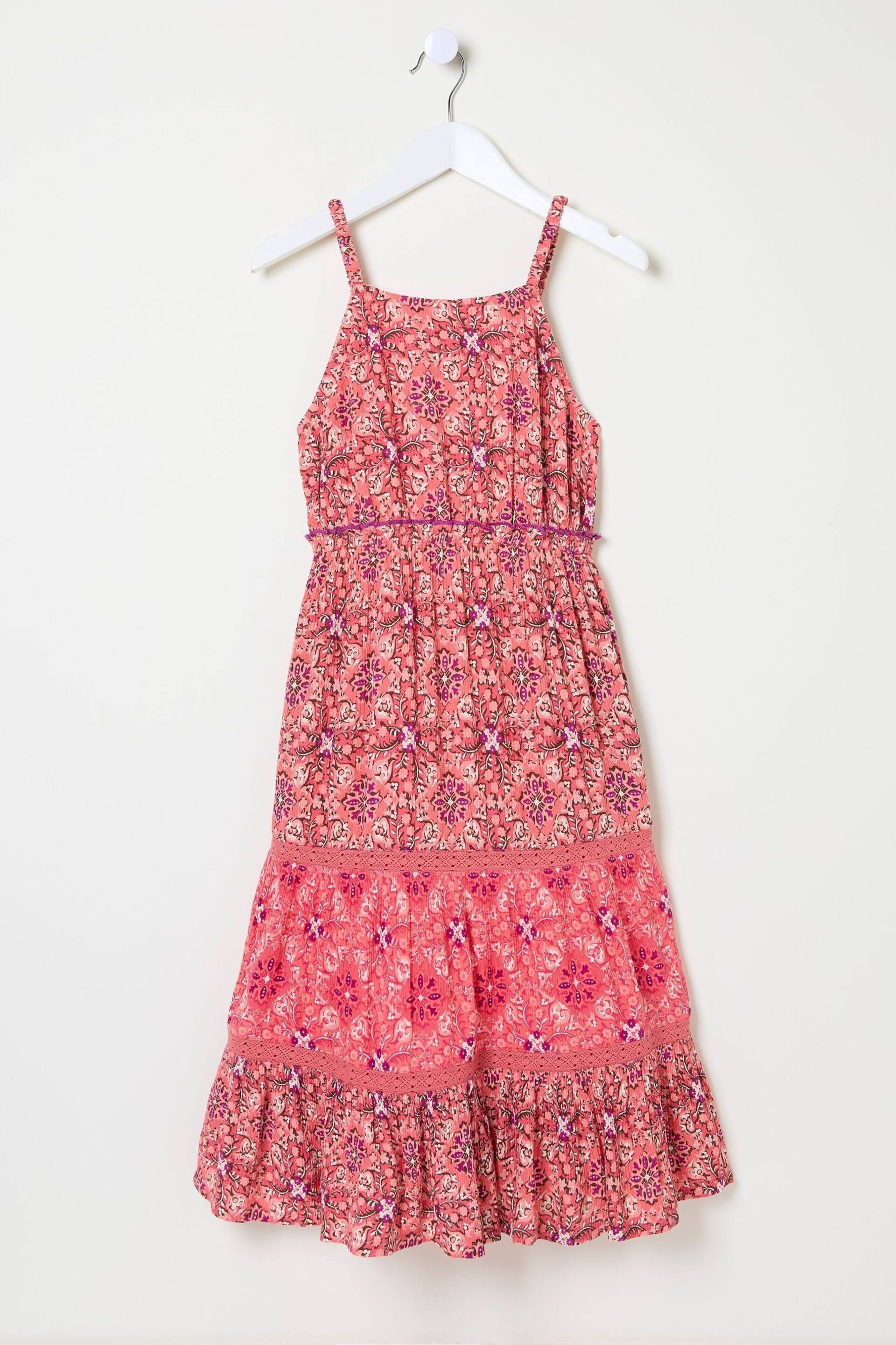FatFace Pink Myla Geo Midi Dress - Image 4 of 4
