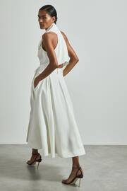 Atelier Italian Textured Wrap Dress with Silk - Image 3 of 6