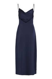 VILA Blue Cami Satin Slip Occasion Dress - Image 5 of 5