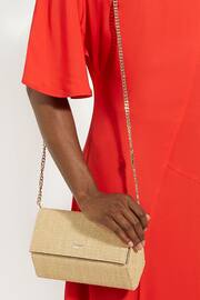 Dune London Gold Ballads Structured Foldover Clutch Bag - Image 1 of 5