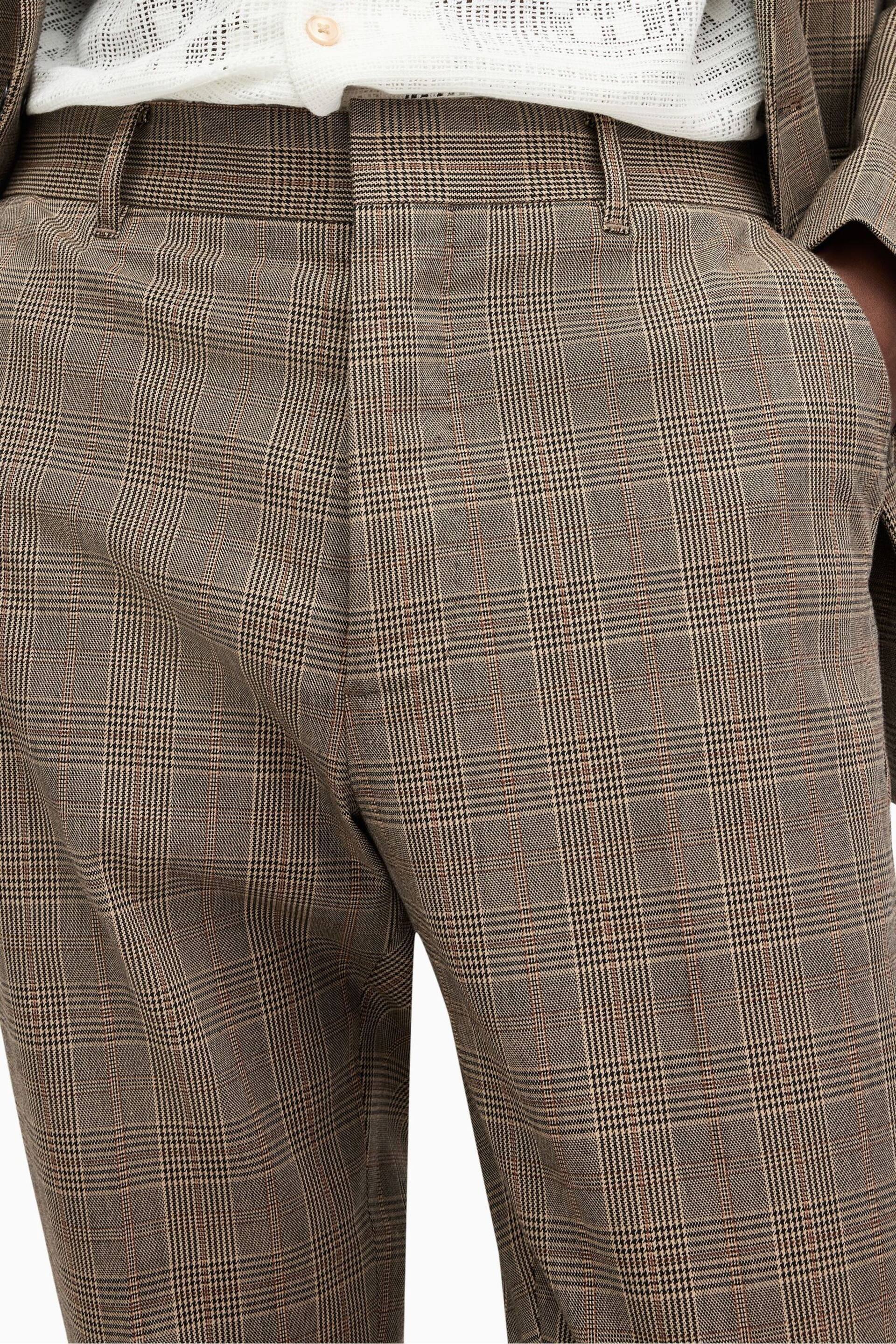 AllSaints Brown Maffrett Trousers - Image 3 of 7