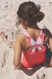 Boden Red Butterfly Logo Back Swimsuit - Image 1 of 4