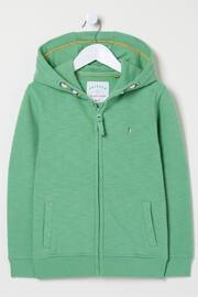 FatFace Green Creature Graphic Zip Through Hoodie - Image 5 of 5