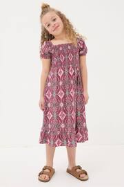 FatFace Purple Adele Paisley Midi Dress - Image 1 of 5