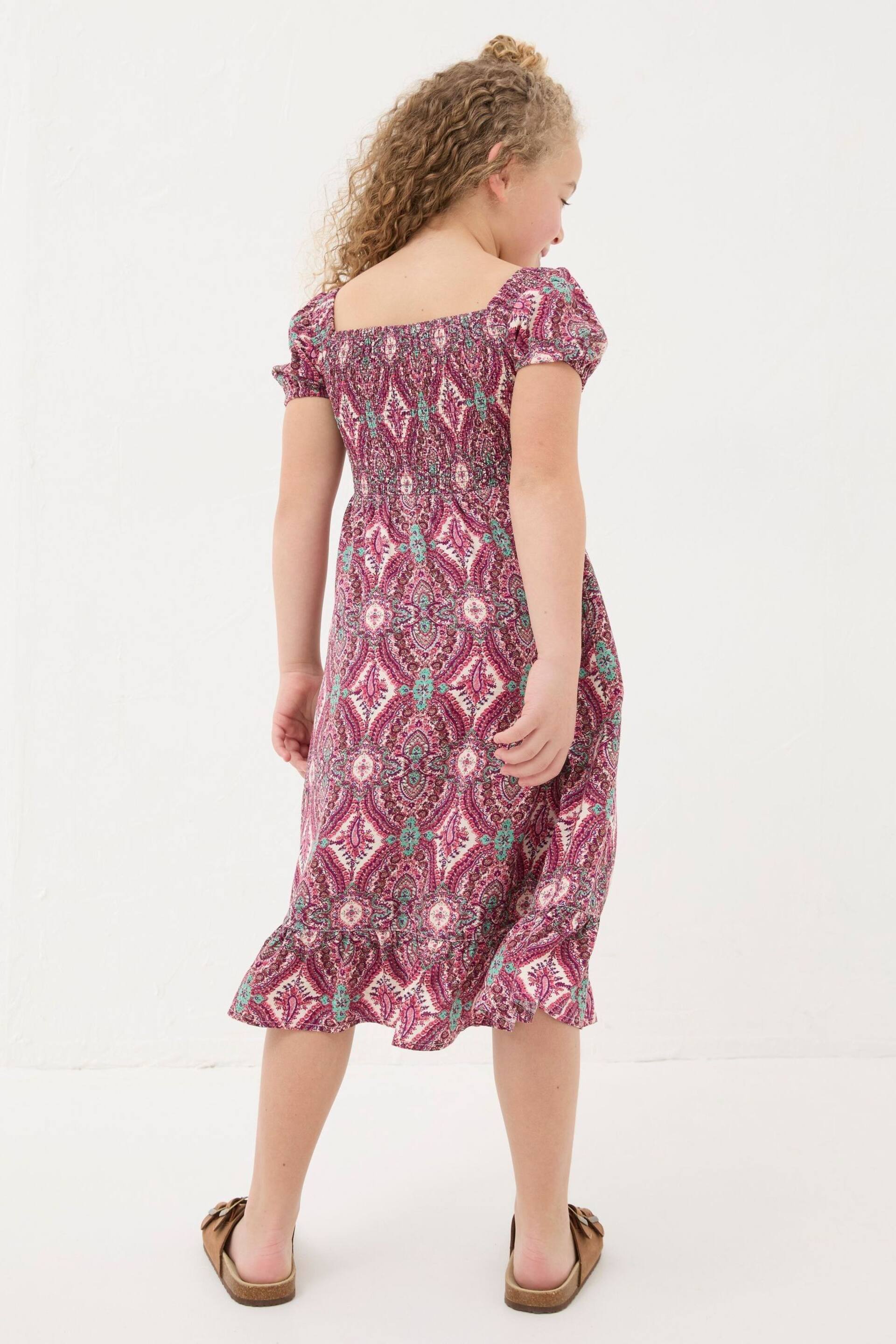 FatFace Purple Adele Paisley Midi Dress - Image 2 of 5