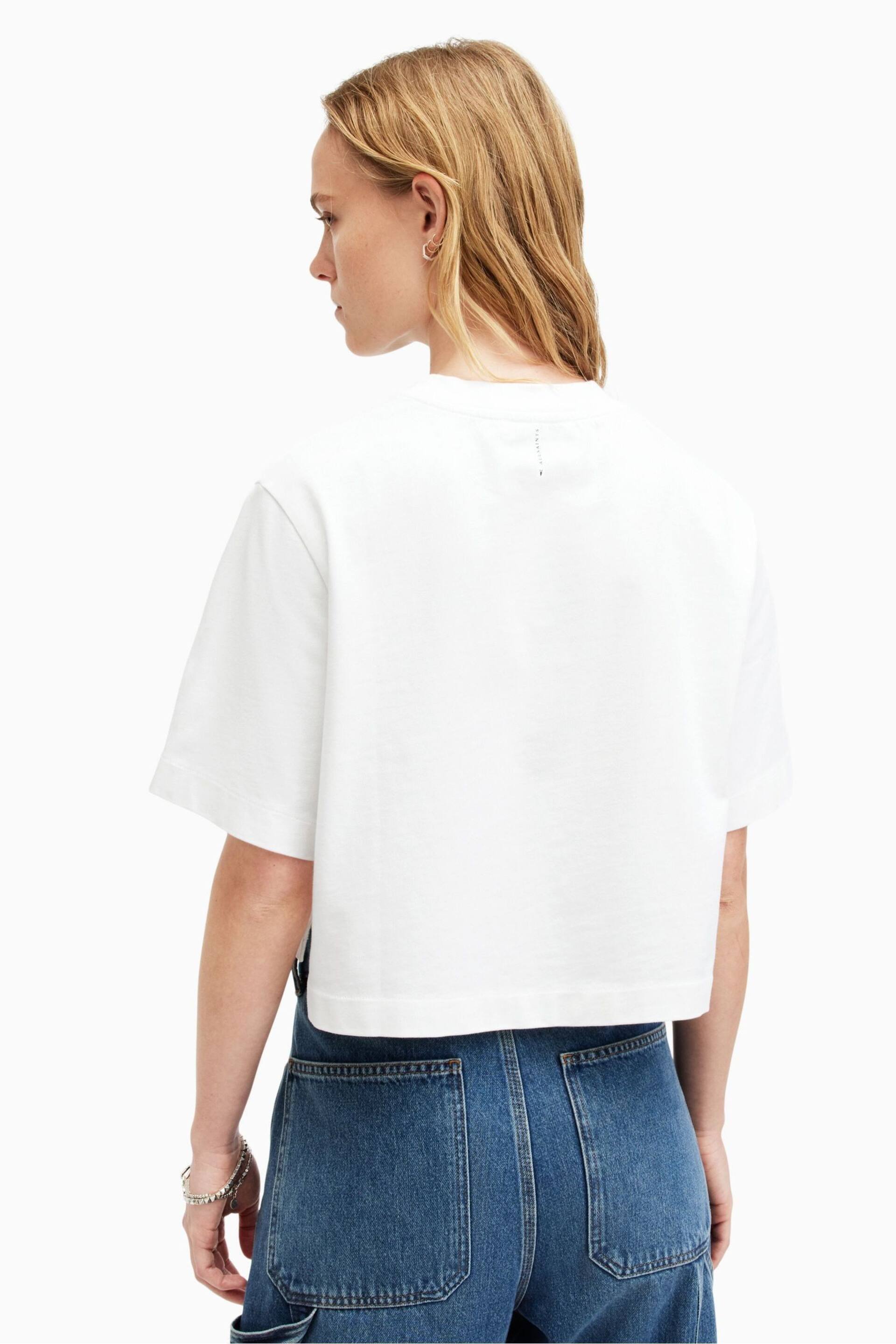 AllSaints White Lottie T-Shirt - Image 3 of 7
