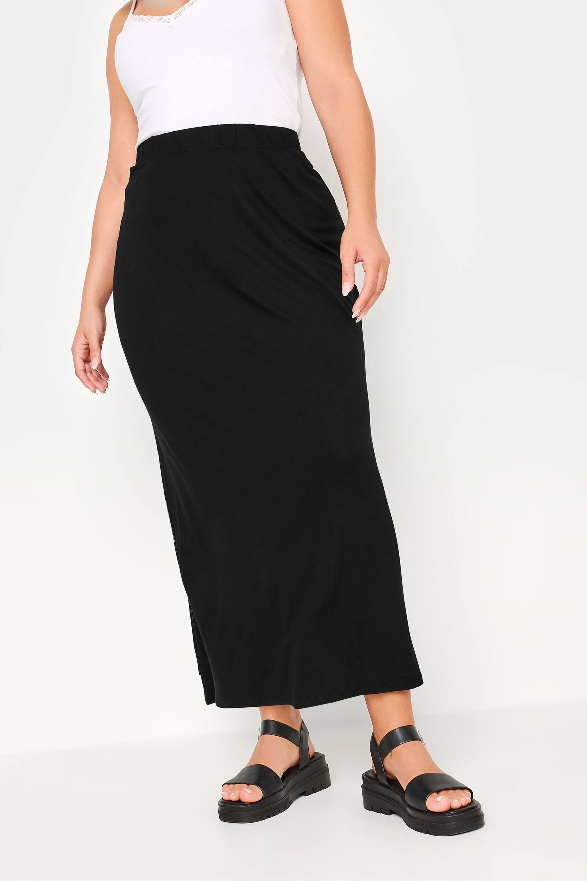 Yours Curve Black Tube Maxi Skirt - Image 1 of 5