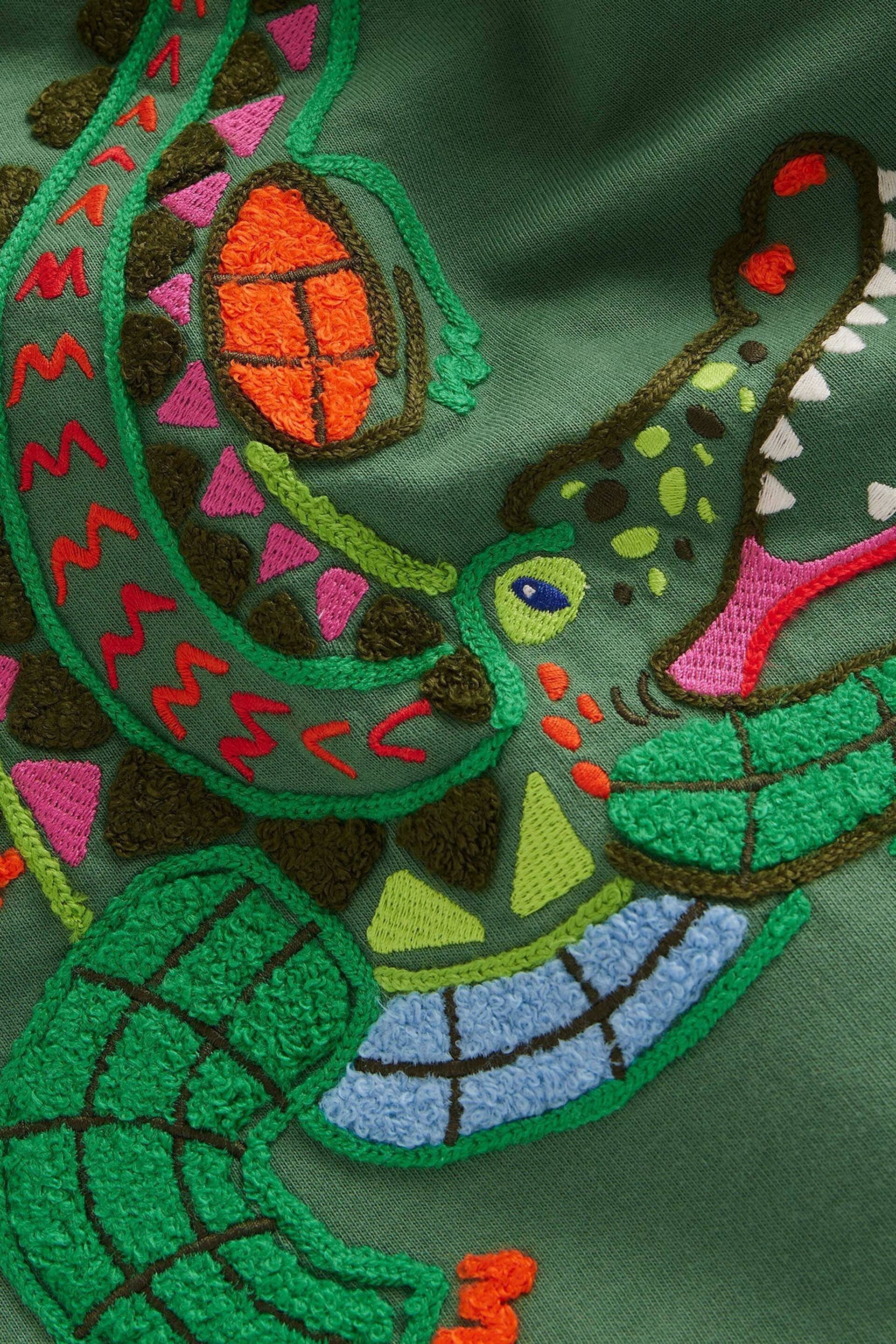 Boden Green Chainstitch Animal Print T-Shirt - Image 3 of 3
