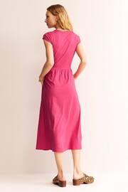 Boden Pink Chloe Notch Jersey Midi Dress - Image 2 of 4