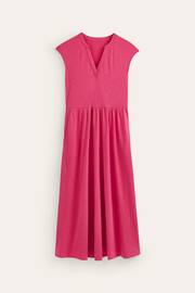 Boden Pink Chloe Notch Jersey Midi Dress - Image 4 of 4