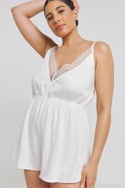 Figleaves White Animal Jaquard Satin Playsuit - Image 1 of 4