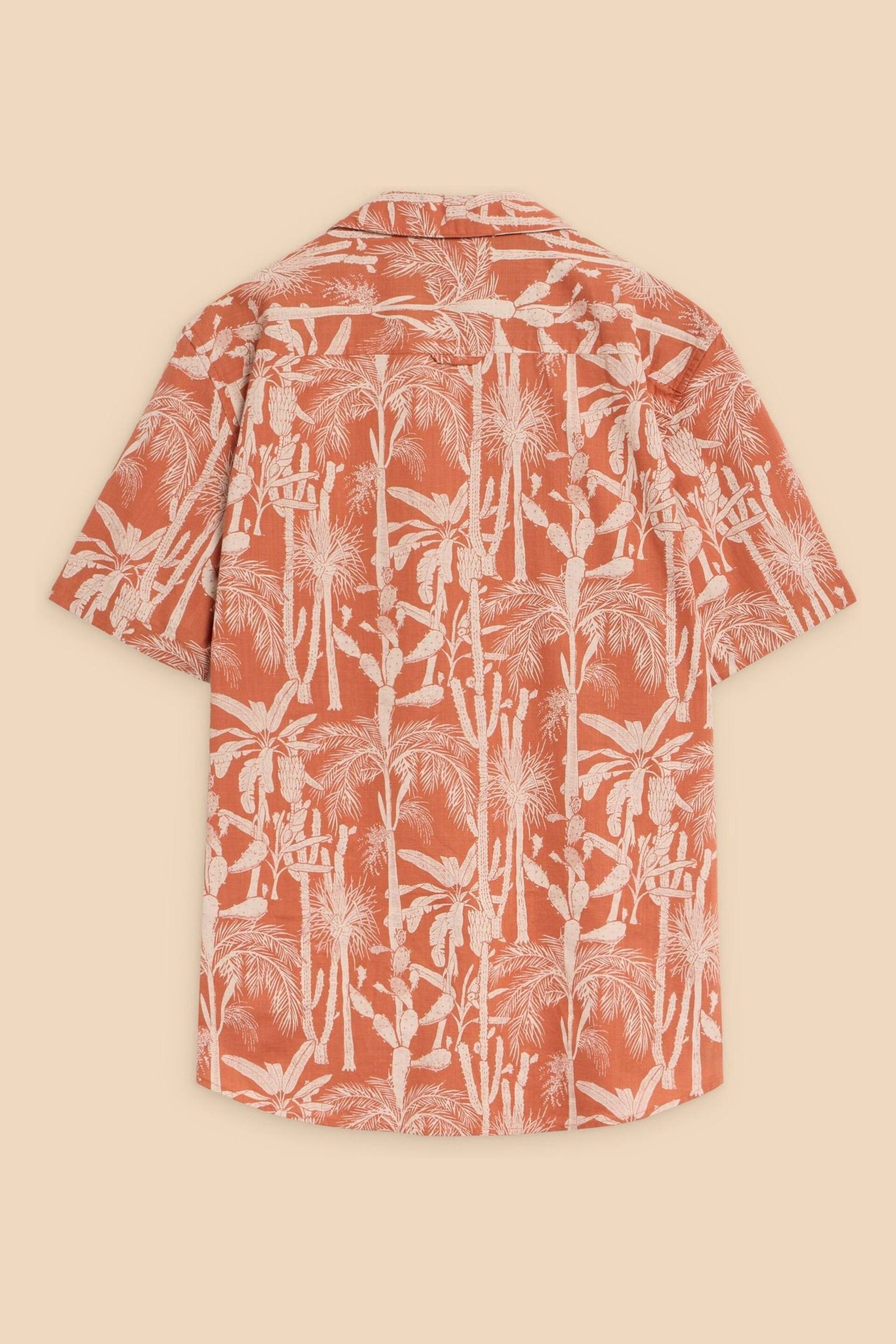 White Stuff Orange Cactus Printed Shirt - Image 6 of 7