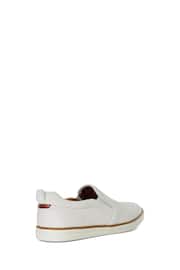 Dune London White Totals Perforated Slip-On Trainers - Image 5 of 6