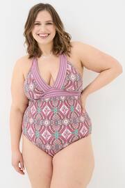 FatFace Pink Serena Detail Paisley Swimsuit - Image 5 of 6