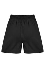 Pour Moi Black Bree High Waist Linen Blend Elasticated Shorts - Image 4 of 4