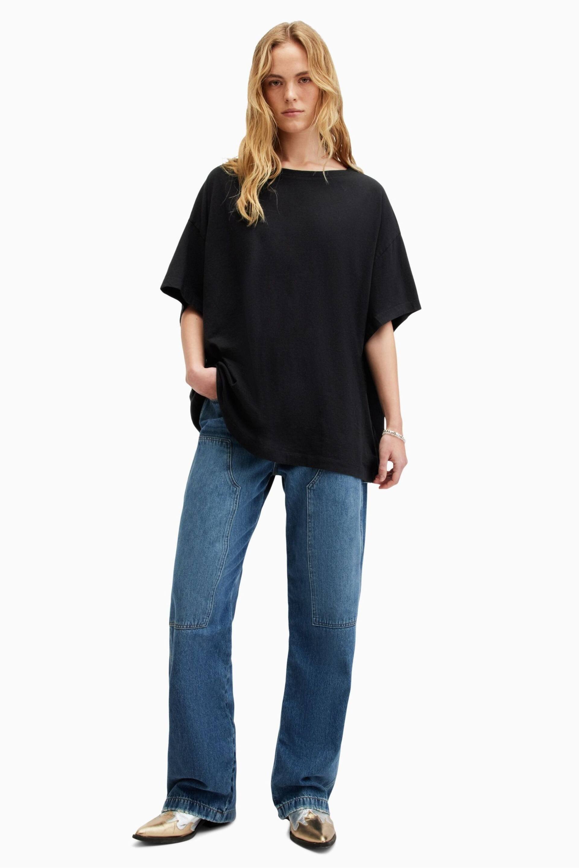 AllSaints Black Lydia T-Shirt - Image 5 of 7