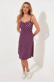 Joe Browns Red Geo Print Strappy Jersey Sun Dress - Image 2 of 6