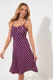 Joe Browns Red Geo Print Strappy Jersey Sun Dress - Image 4 of 6