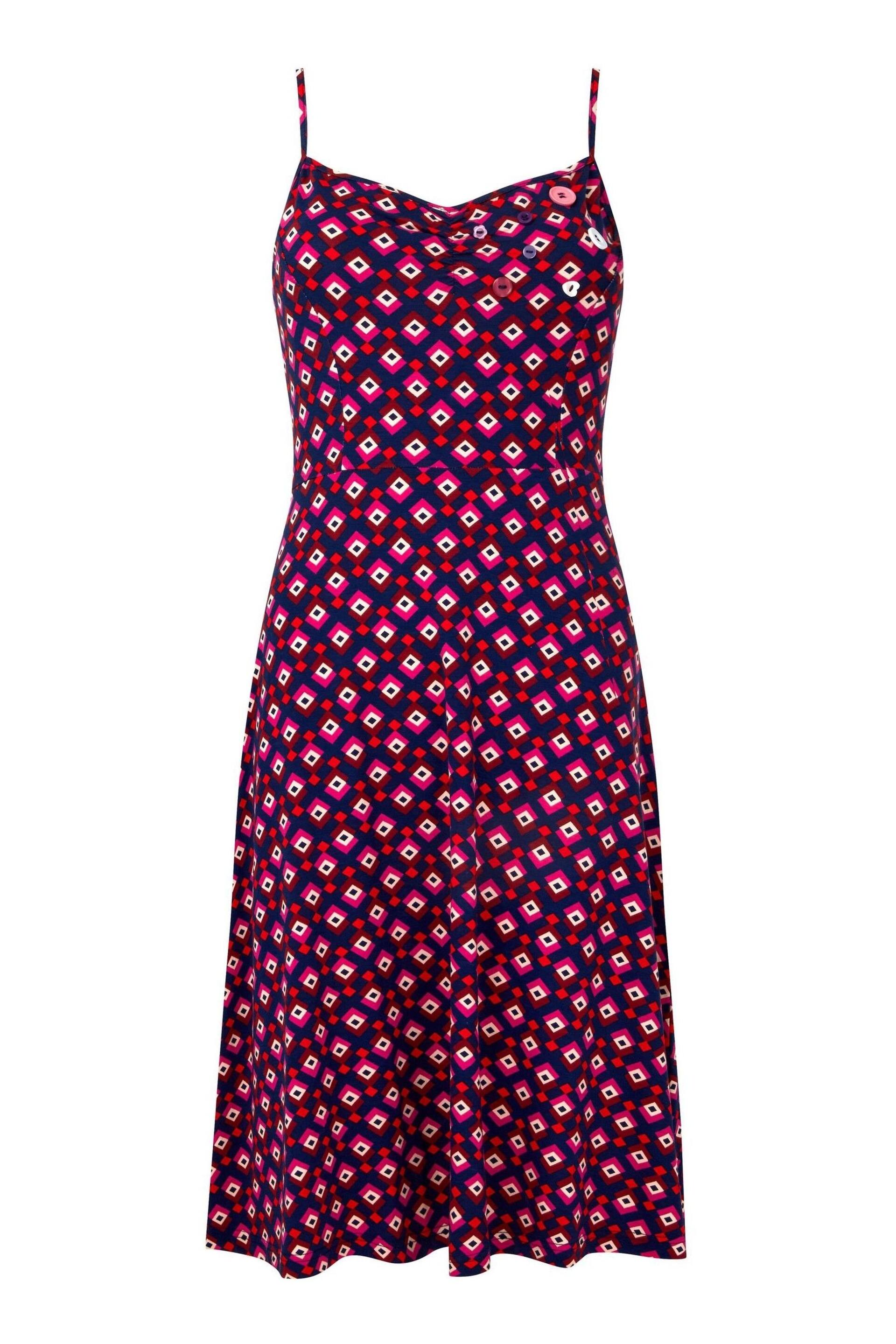 Joe Browns Red Geo Print Strappy Jersey Sun Dress - Image 6 of 6