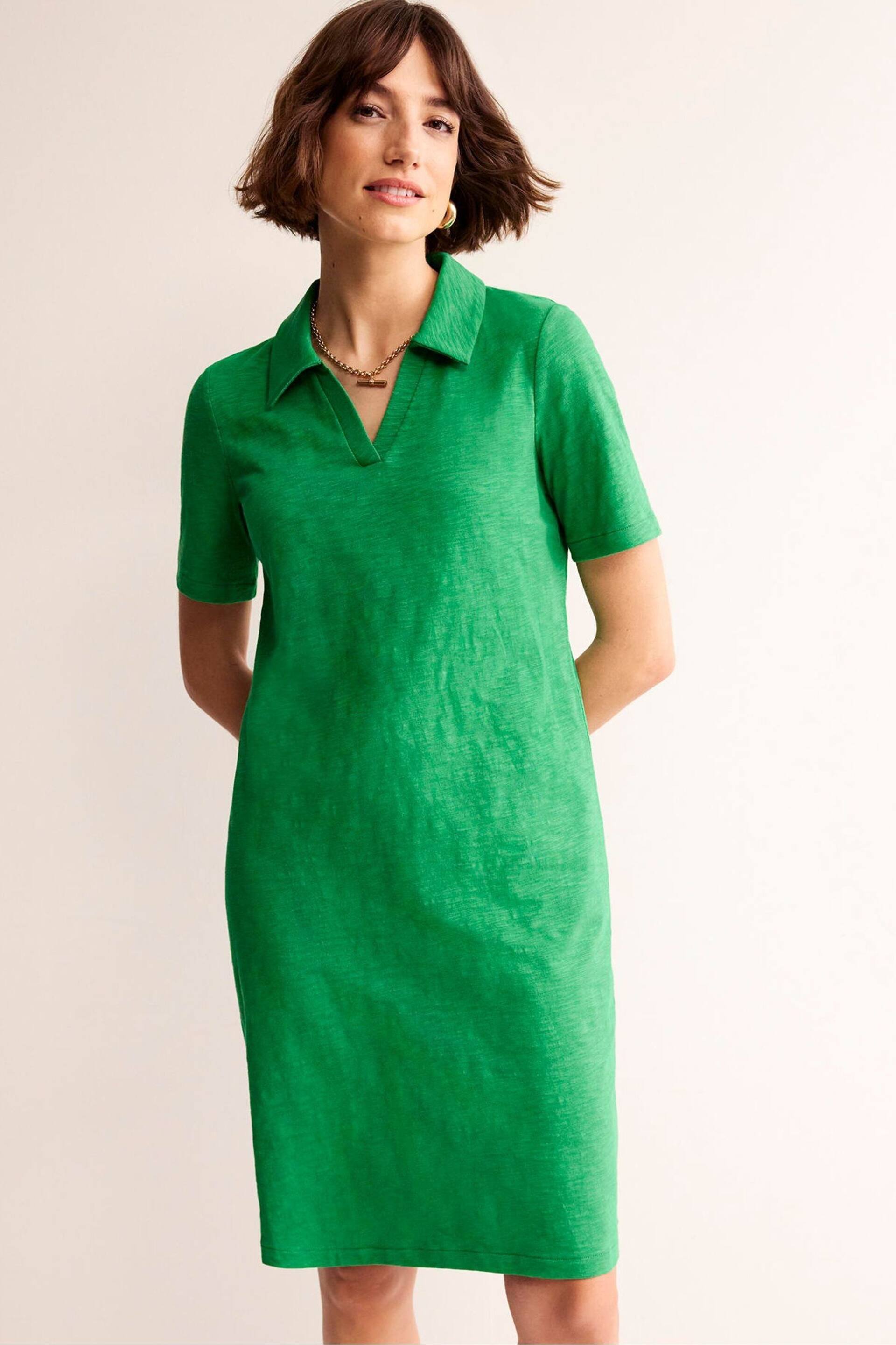 Boden Green Ingrid Polo Cotton Dress - Image 1 of 5