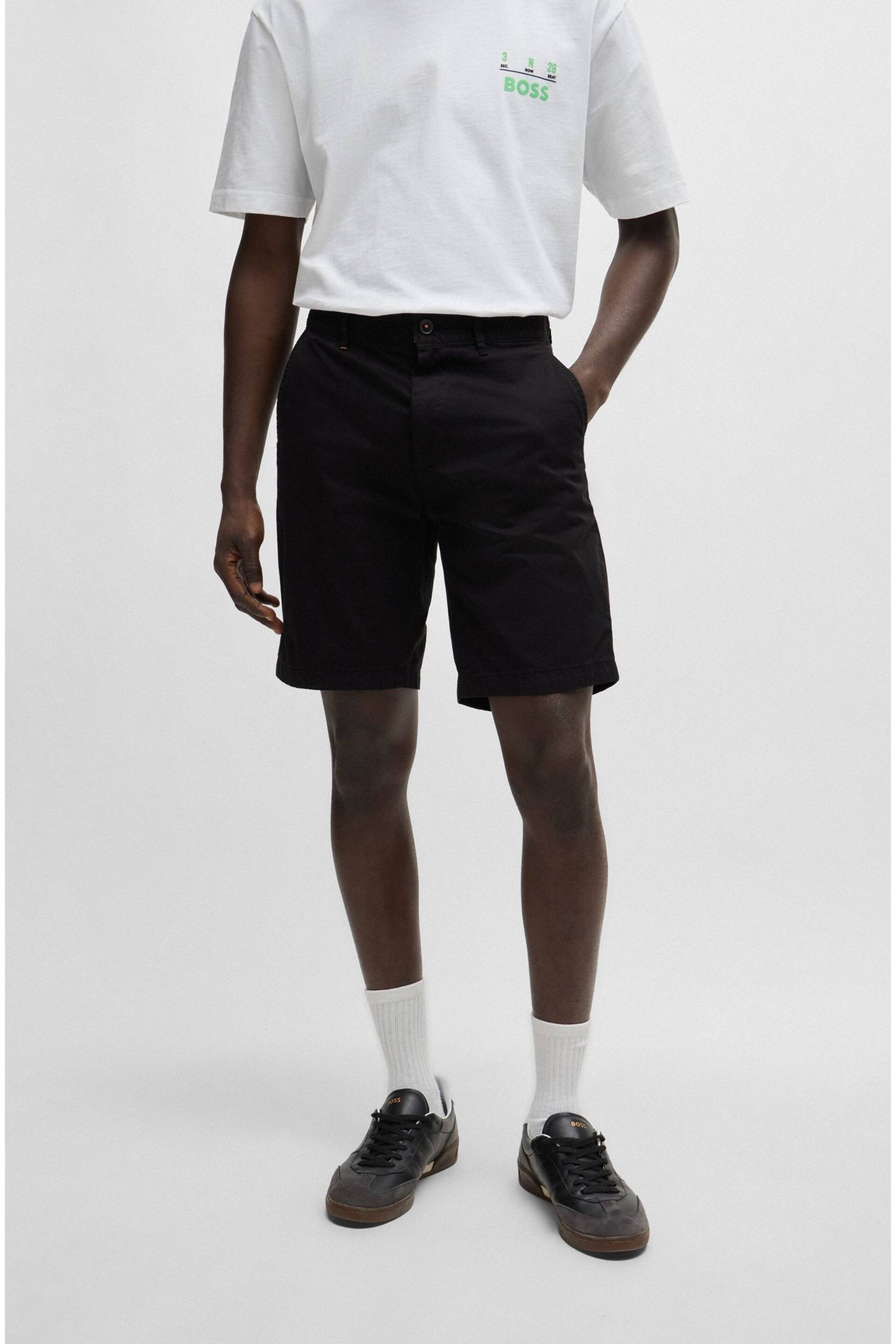 BOSS Black Slim Fit Stretch Cotton Chino Shorts - Image 1 of 5