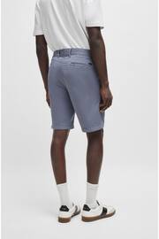 BOSS Mid Blue Slim Fit Stretch Cotton Chino Shorts - Image 2 of 5