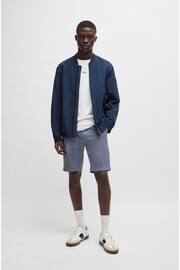 BOSS Mid Blue Slim Fit Stretch Cotton Chino Shorts - Image 3 of 5