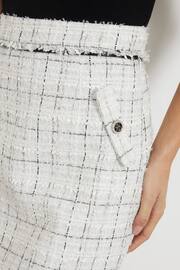 Guess White Tweed Mid Rise Pencil Skirt - Image 3 of 6