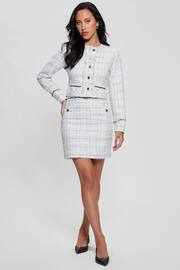 Guess White Tweed Mid Rise Pencil Skirt - Image 4 of 6