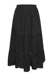 Yours Curve Black Peasant Tiered Maxi Skirt - Image 5 of 5