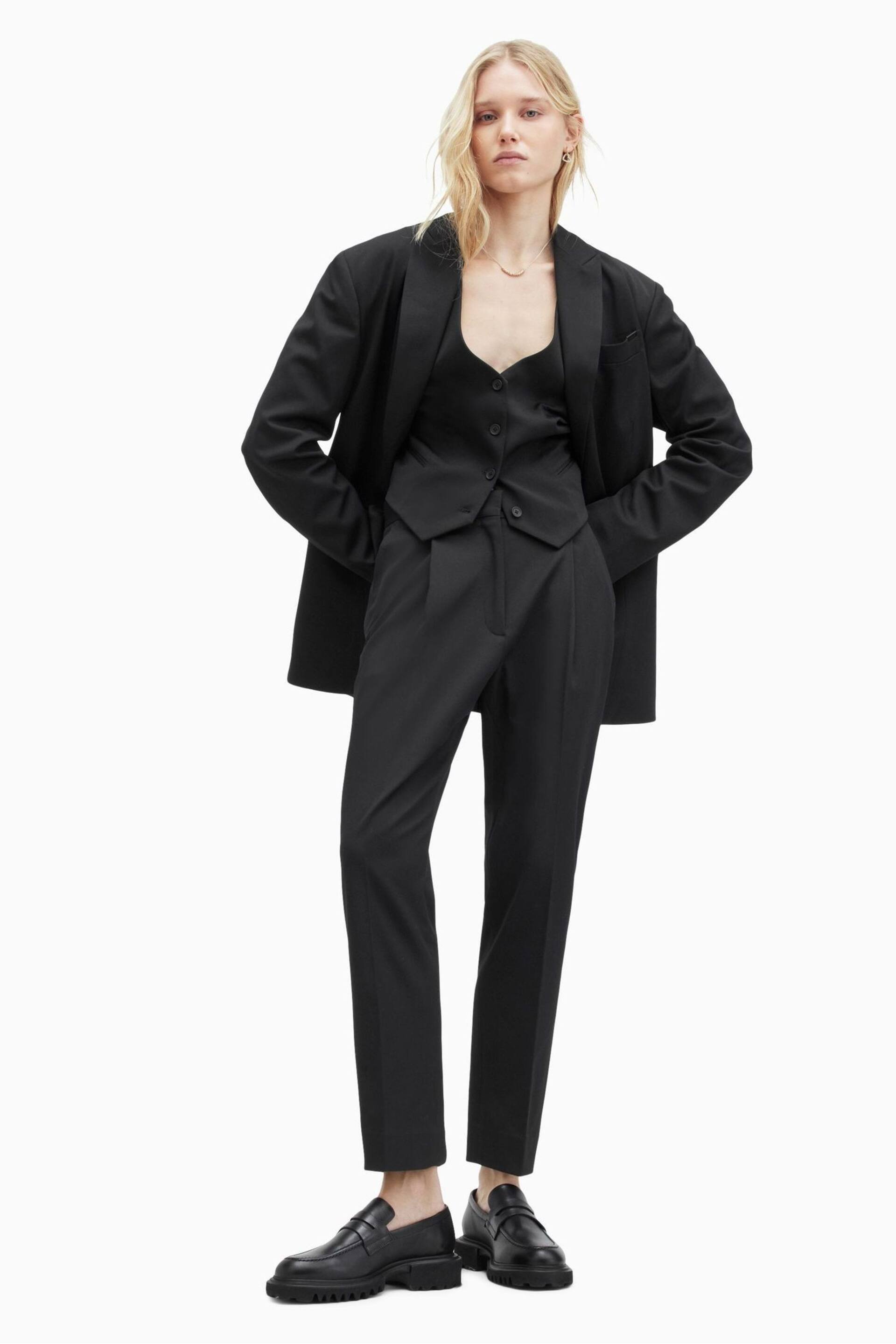 AllSaints Black Nellie Blazer - Image 4 of 9