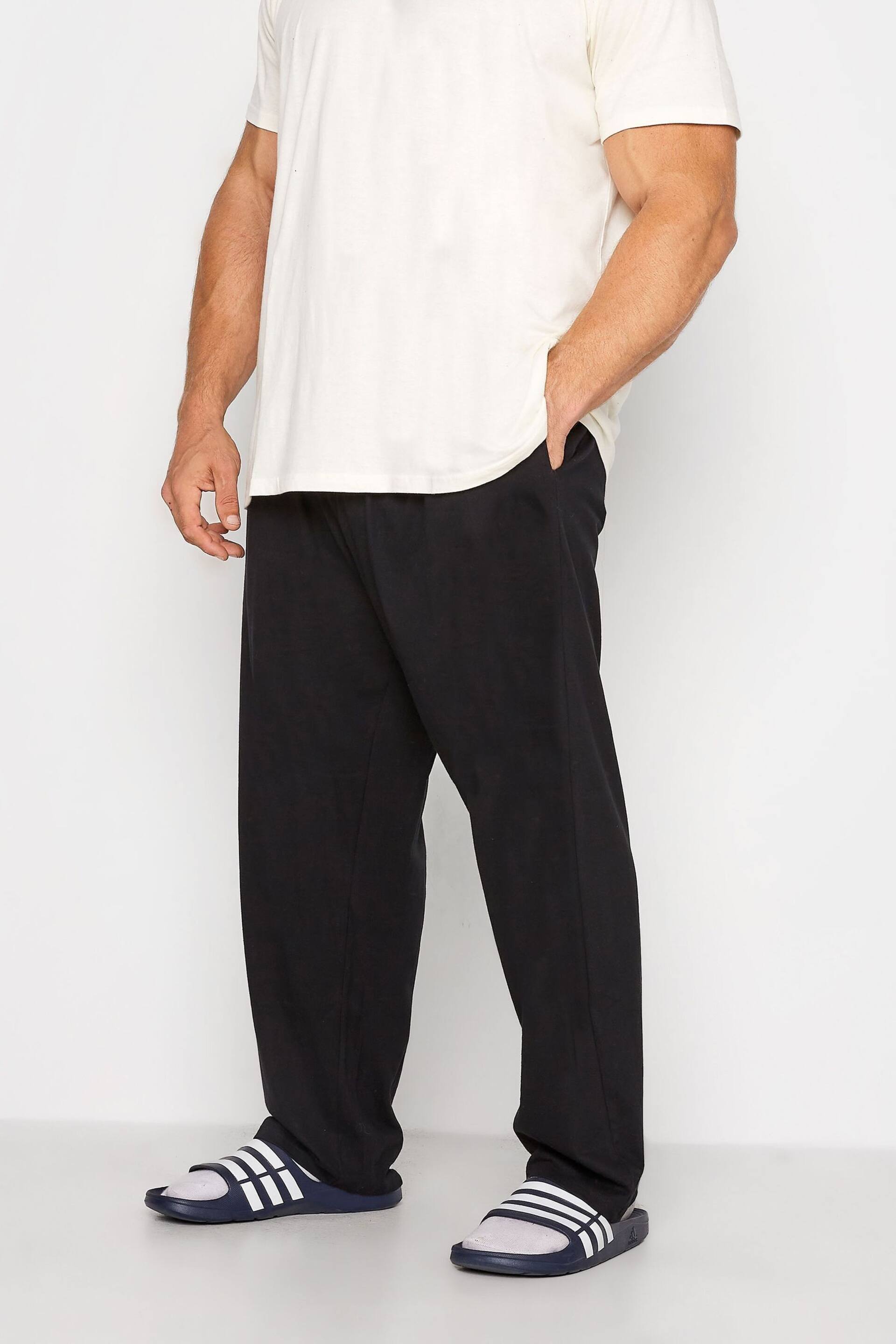 BadRhino Big & Tall Black Loungewear Trousers - Image 3 of 4