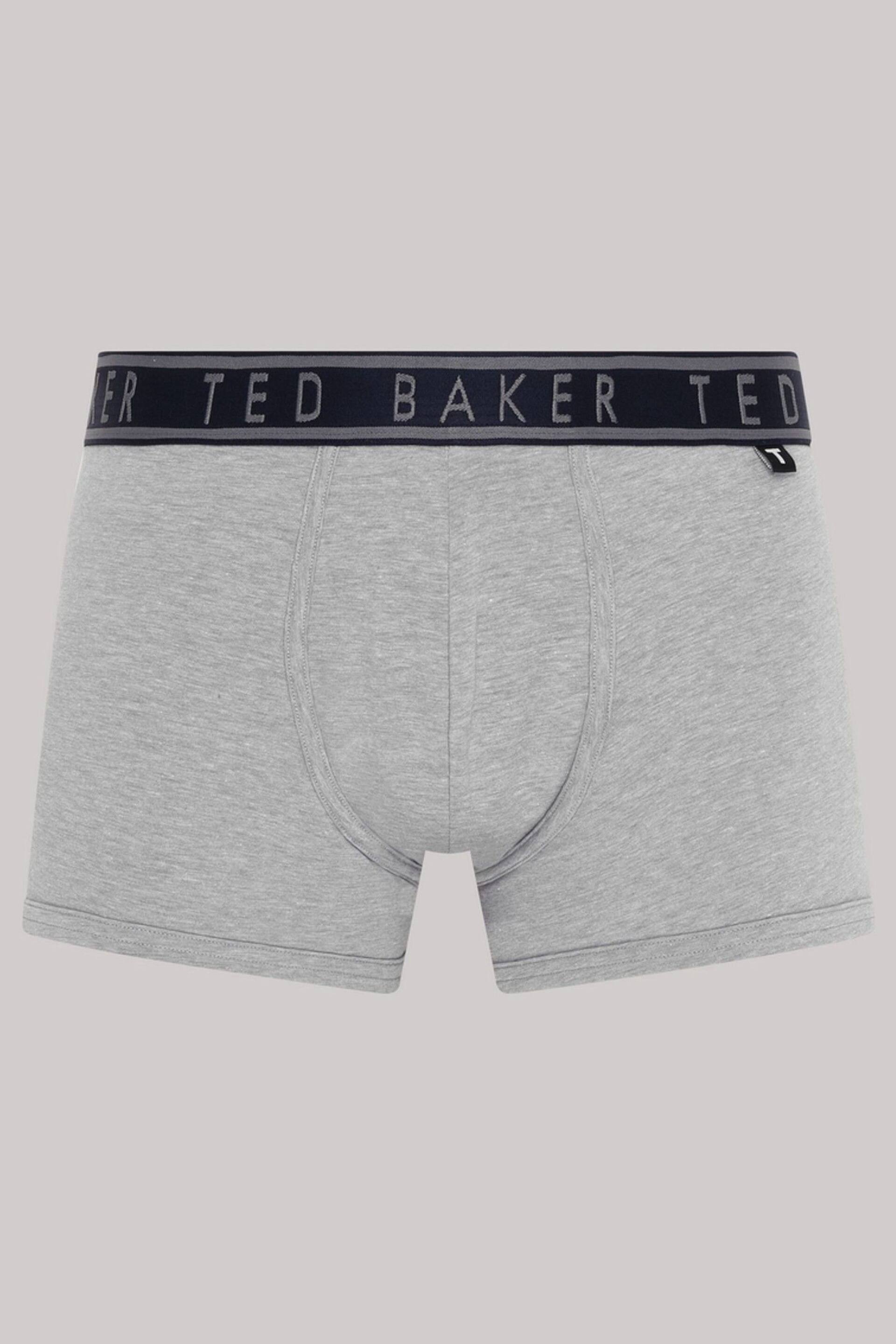 Ted Baker Blue Cotton Trunks 3 Pack - Image 2 of 6