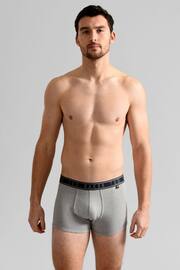 Ted Baker Blue Cotton Trunks 3 Pack - Image 5 of 6