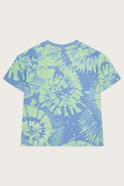 Monsoon Blue Oversized Happy Tie Dye T-Shirt - Image 2 of 3