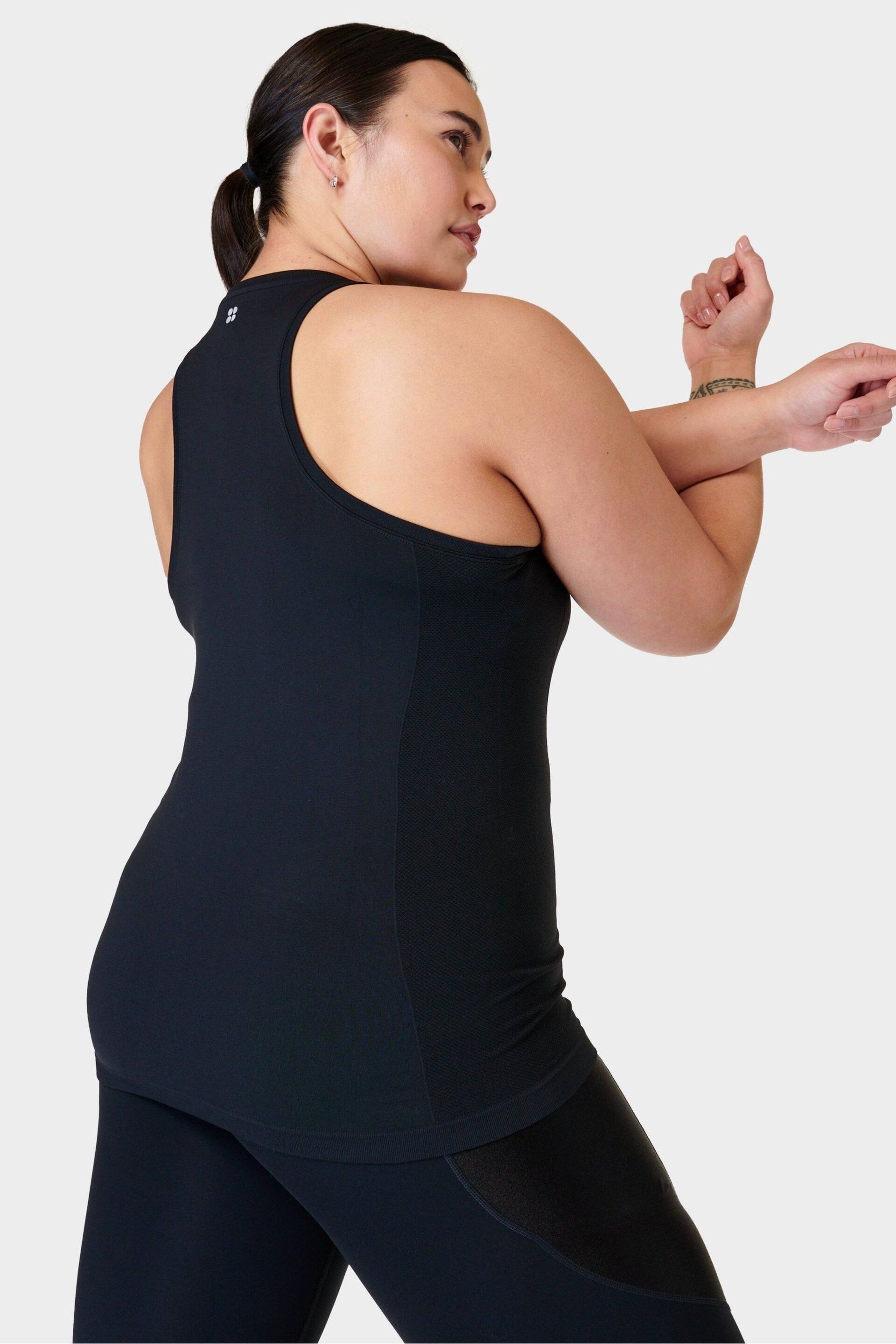 Sweaty Betty Black Athlete Seamless Workout Tank Top - Image 3 of 8
