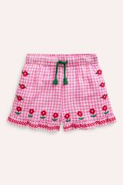 Boden Pink Frill Hem Woven Shorts - Image 1 of 3