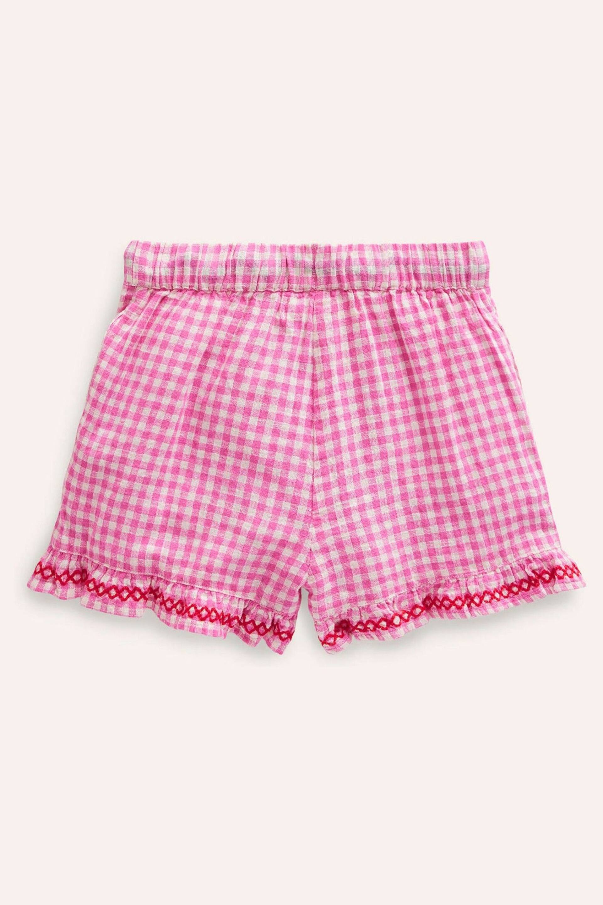 Boden Pink Frill Hem Woven Shorts - Image 2 of 3