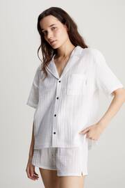 Calvin Klein White Short Sleeve Button Down Shirt - Image 1 of 4