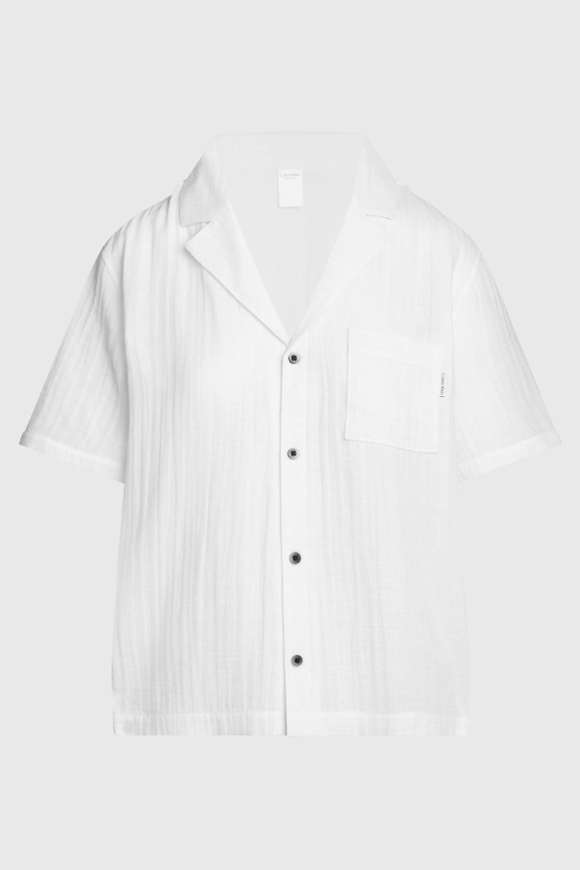 Calvin Klein White Short Sleeve Button Down Shirt - Image 4 of 4