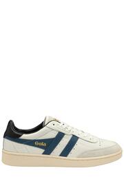 Gola White Mens  Contact Leather Lace-Up Trainers - Image 1 of 4