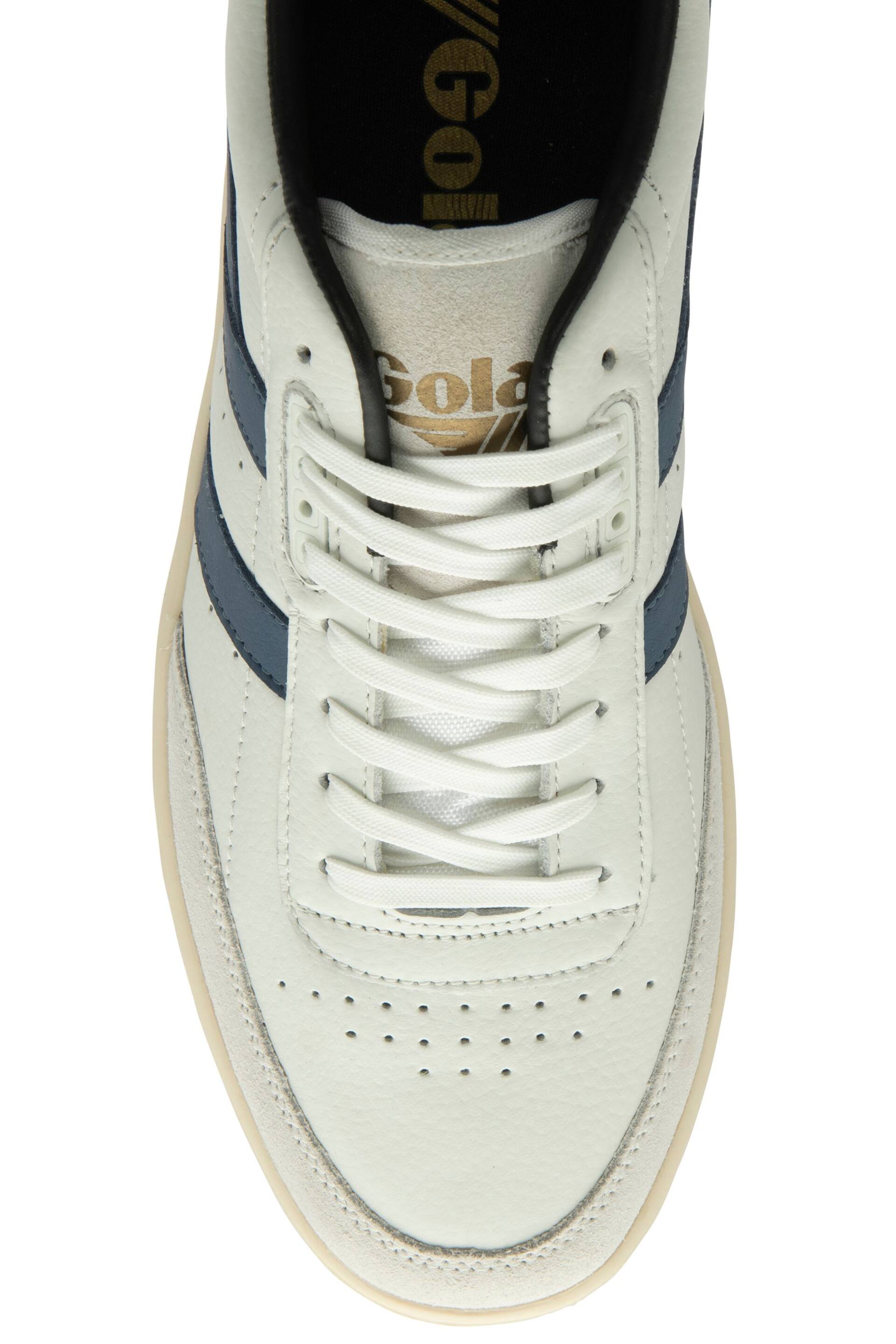 Gola White Mens  Contact Leather Lace-Up Trainers - Image 4 of 4