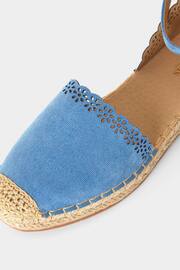 Joe Browns Blue Laser Cut Espadrille Sandals - Image 4 of 4