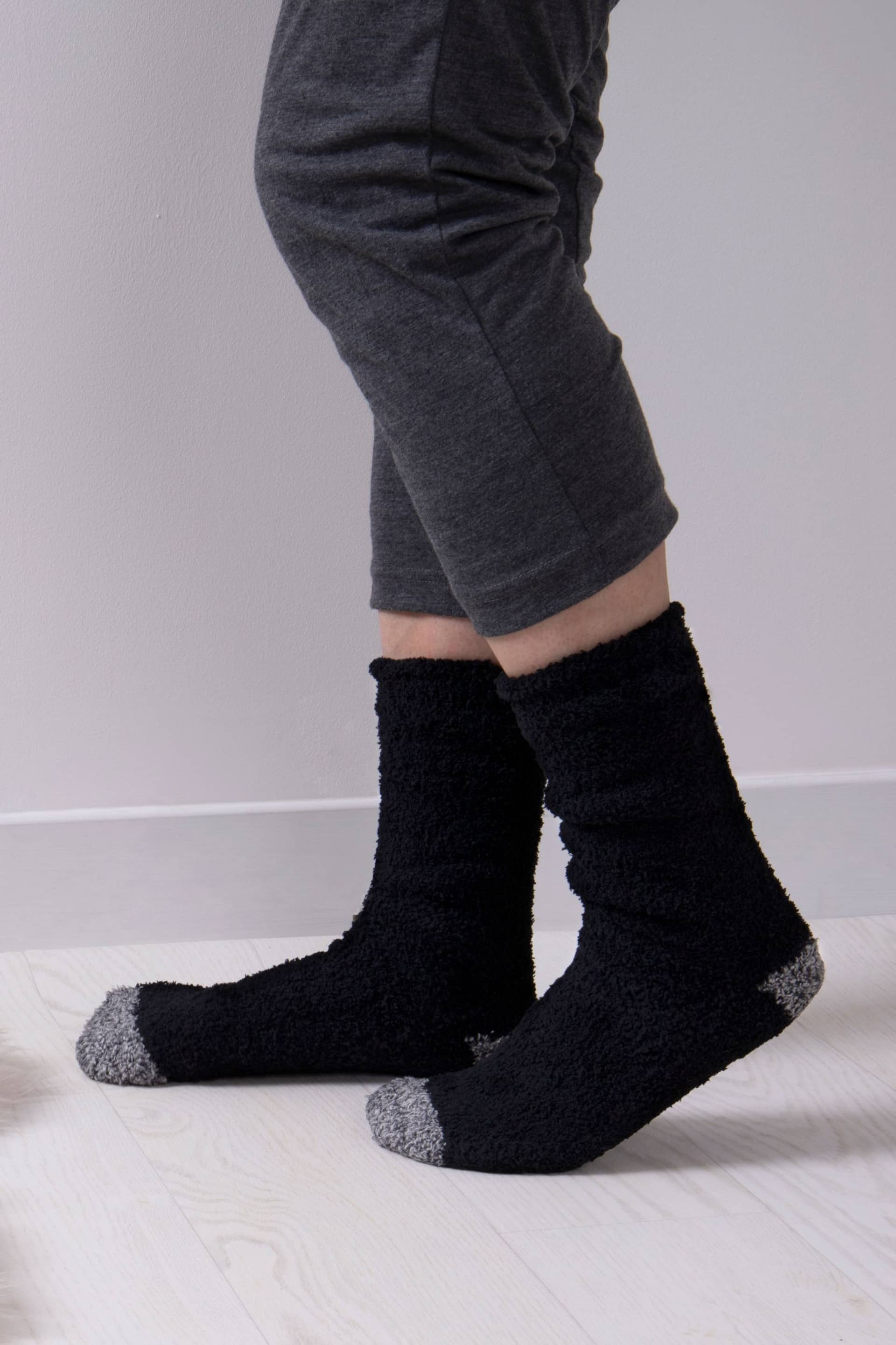 Totes Black Mens Supersoft Twin Pack Socks - Image 4 of 4